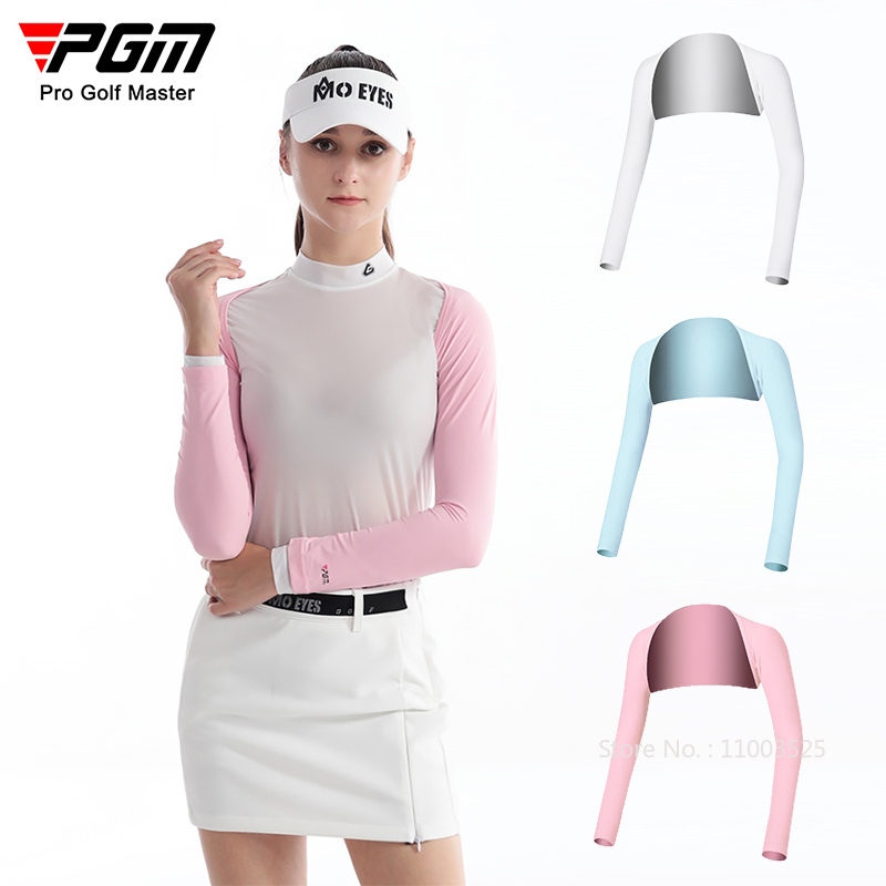 Golf Equipment For Women - PGM-女性用日焼け止めゴルフショール、女性用アイスシルク、アンチUV、スポーツアームスリーブ、女の子の通気性シャツ、ゴルフシャツ、キャンプ、ハイキングショール