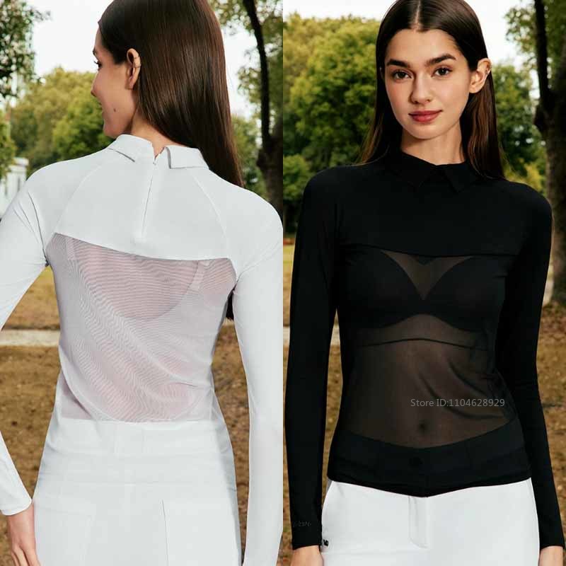 MG 女性ゴルフポロ襟 Tシャツアイスシルク日焼け止めベース - Golf Equipment For Women のレビューと価格