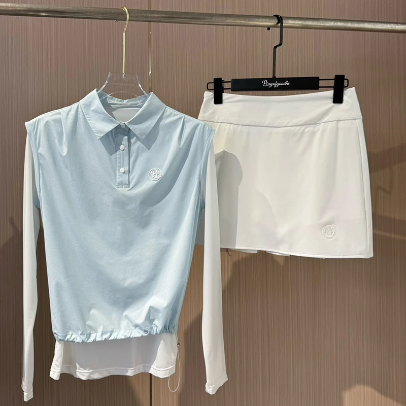PL 女性ゴルフ服日焼け止め長袖ポロトップスレディースハイウ - Golf Equipment For Women のレビューと価格